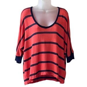 Splendid Striped Sweater Knit Top Sz Small